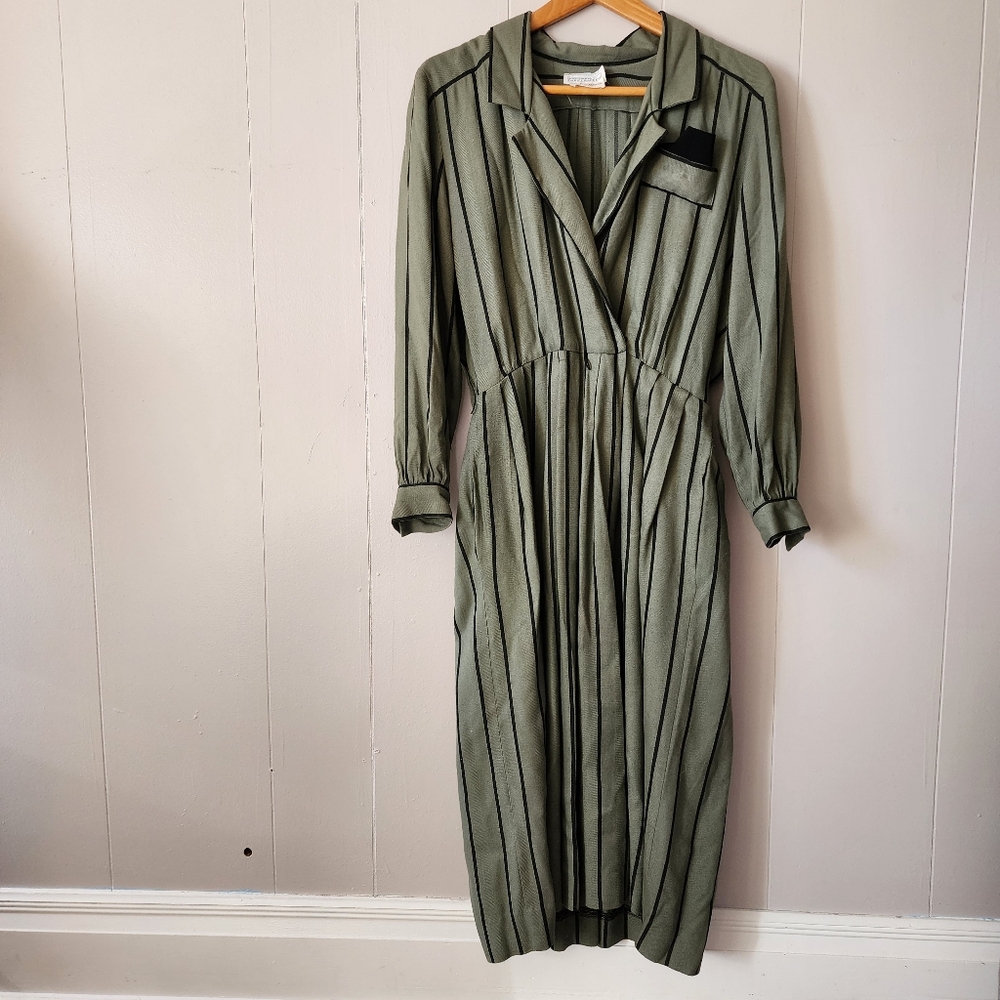 Joan Sparks Daniel Barrett for Neiman Marcus Vintage Union Made Green Striped